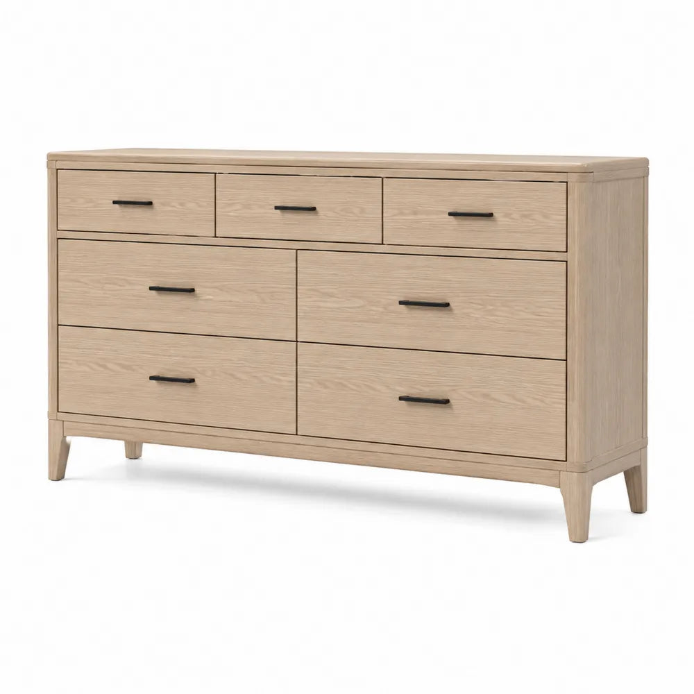 Komoda drewniana 7 szuflad 140x80x45 cm