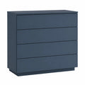 Komoda 4 szuflady z MDF, Niebieska 100x85x40 cm