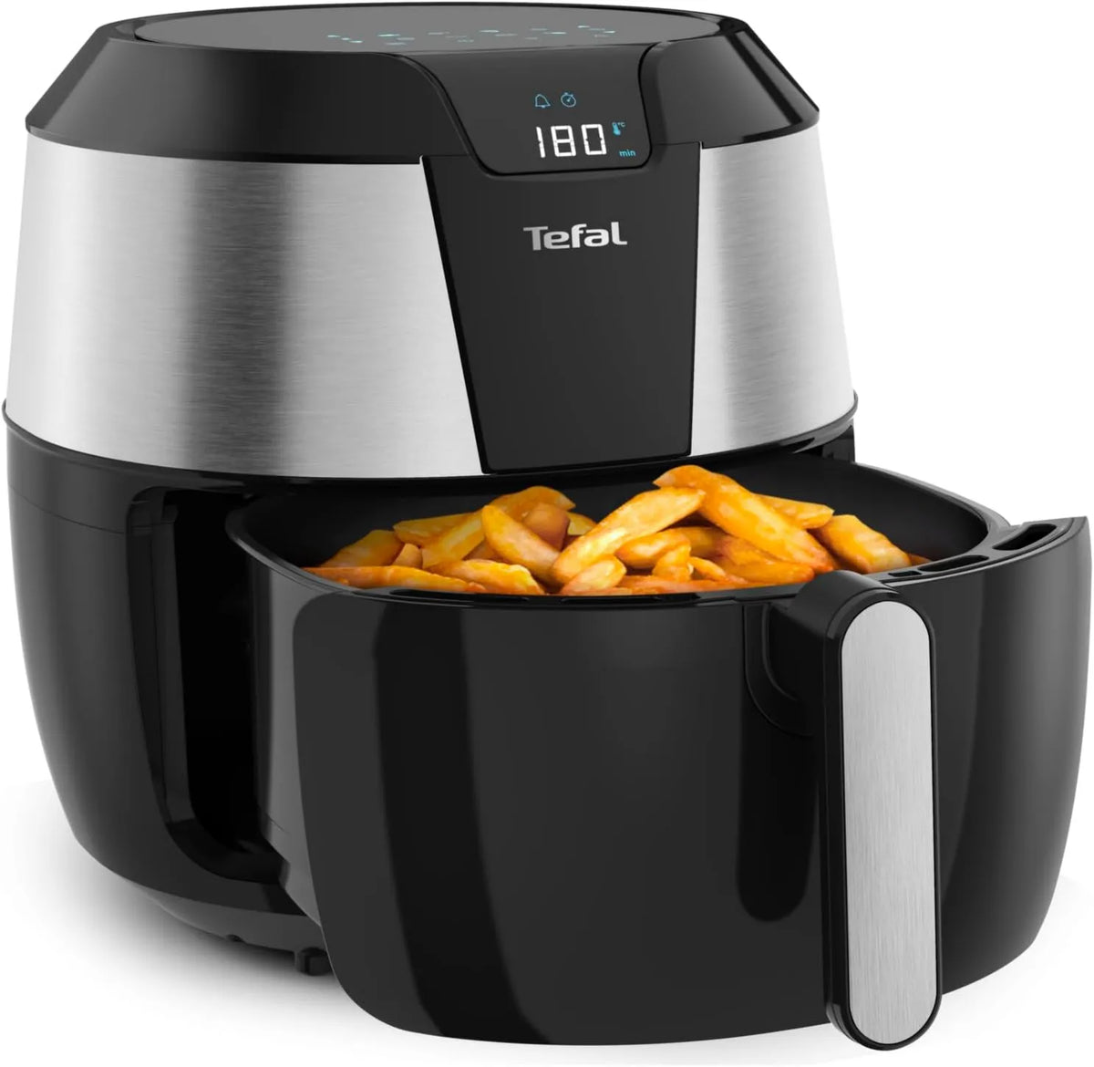 Tefal EY701D frytkownica, 1850 W, 1,6 L, Easy Fry XXL Frytkownica Na Gorące Powietrze, Czarny/Srebrny