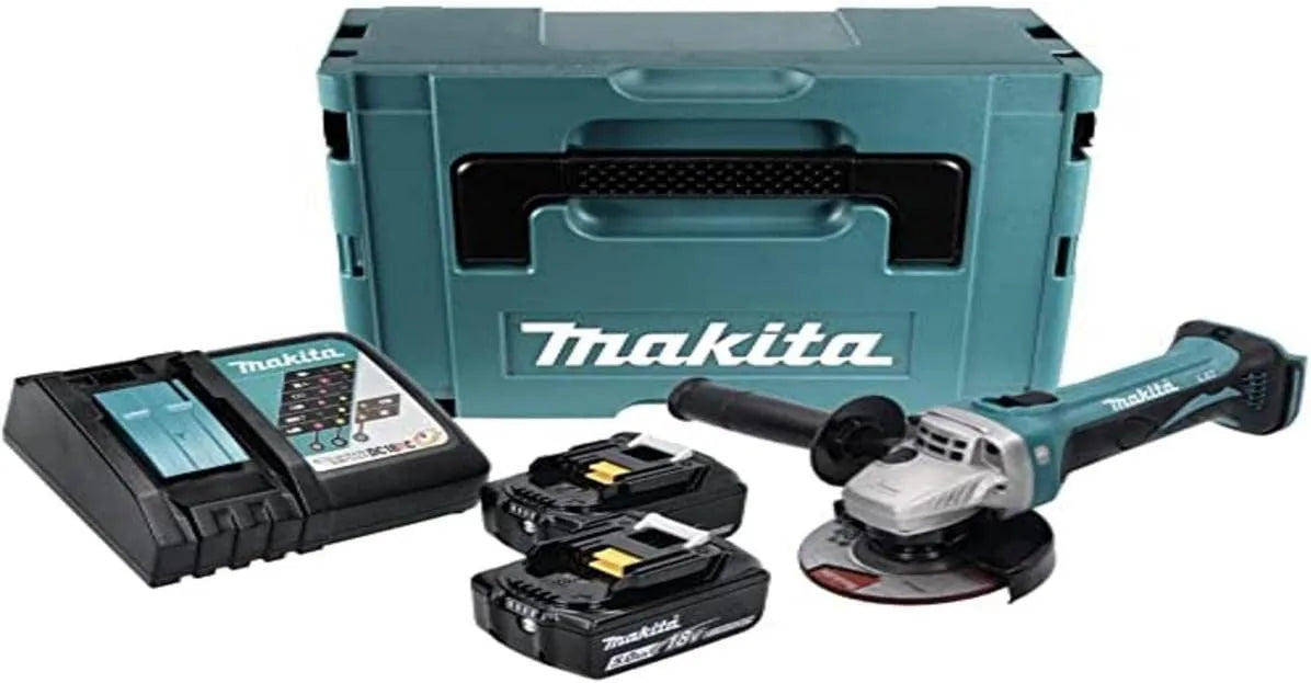 Makita DGA 452 szlifierka, 5,0 Ah, 115 mm, zasilanie akumulatorowe