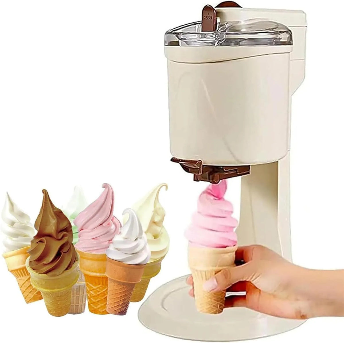 CWCQGH, Mikser, przenośny, elektryczny mikser, kostkarka do lodu i sorbet, Molle Ice Cream maszyna