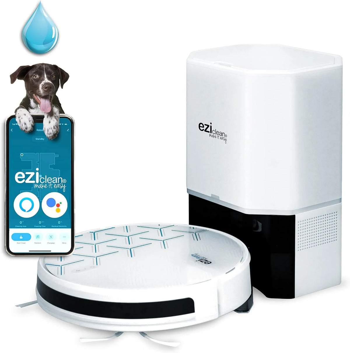 EZICLEAN robot sprzątający, Robot odkurzacz, S450, biały, odkurzacz łączony odkurzacz Aqua Xpert Animal biały