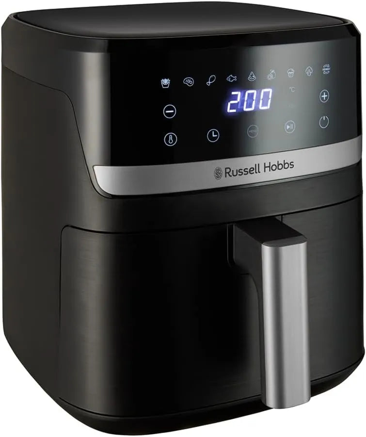 Russell Hobbs frytkownica beztłuszczowa, Zmywarka, 5, 5 l, 9 programów, grill, powłoka nienakładająca się, Air frytkownica 5, 5 l Rapid Air, powłoka non@-@ stick bez BPA, 27621- 56