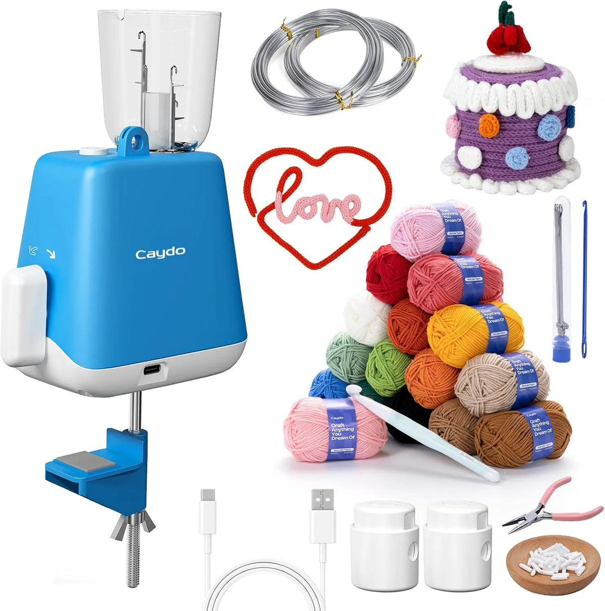 Caydo, 92szt. Maszyna do dziurkowania, iCord Maker, dla początkujących 92pcs