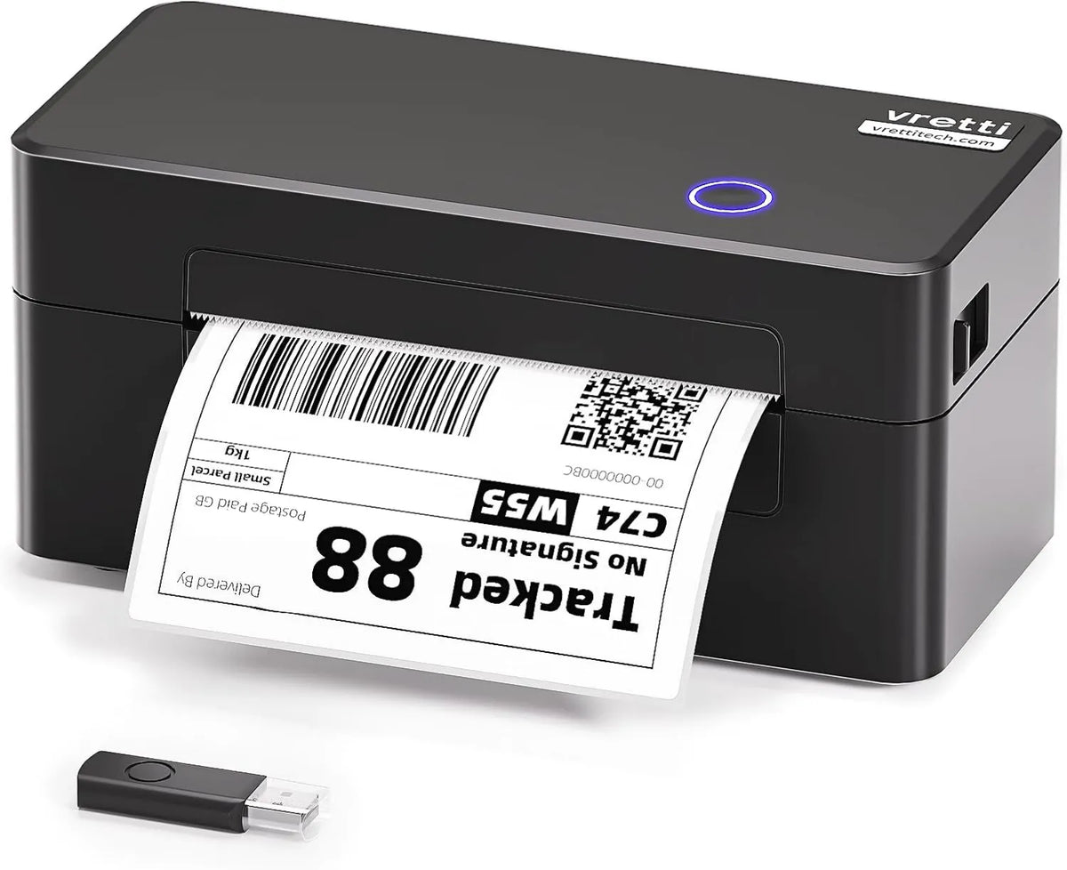 Drukarka, vretti DHL drukarka termiczna 4x6, drukarka etykiet termicznych dla Amazon, kompatybilna z Windows/Mac/Chrome