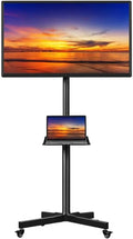 Yaheetech, 23 'Szafka TV, 400x400 mm, koła ruchome, wyświetlacz LCD, do 25 KG, LCD / LED od 23' do 60 'z półką, uchwyt na telewizor z systemem