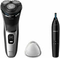 PHILIPS, S3143 / 02 Golarka, płyta IPS, czarna, mokra i sucha żyletka srebrny czarny S3143/02