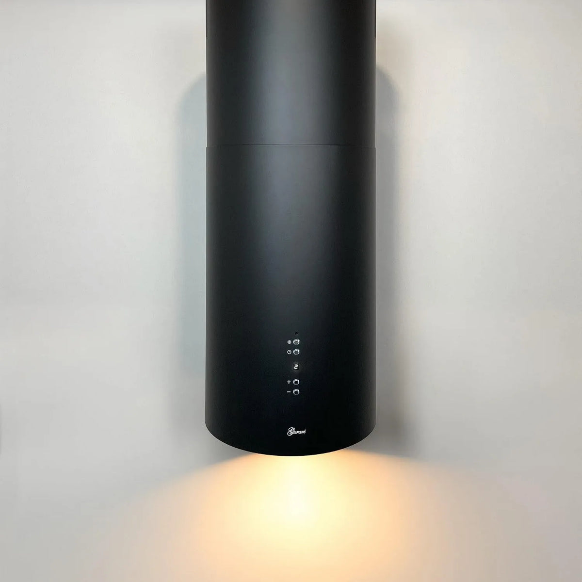 Gurari okap kuchenny, 36 cm, 1000 m3 / h, oświetlenie LED, 4 poziomów, czarny, ekran, ssanie obwodowe m3/h
