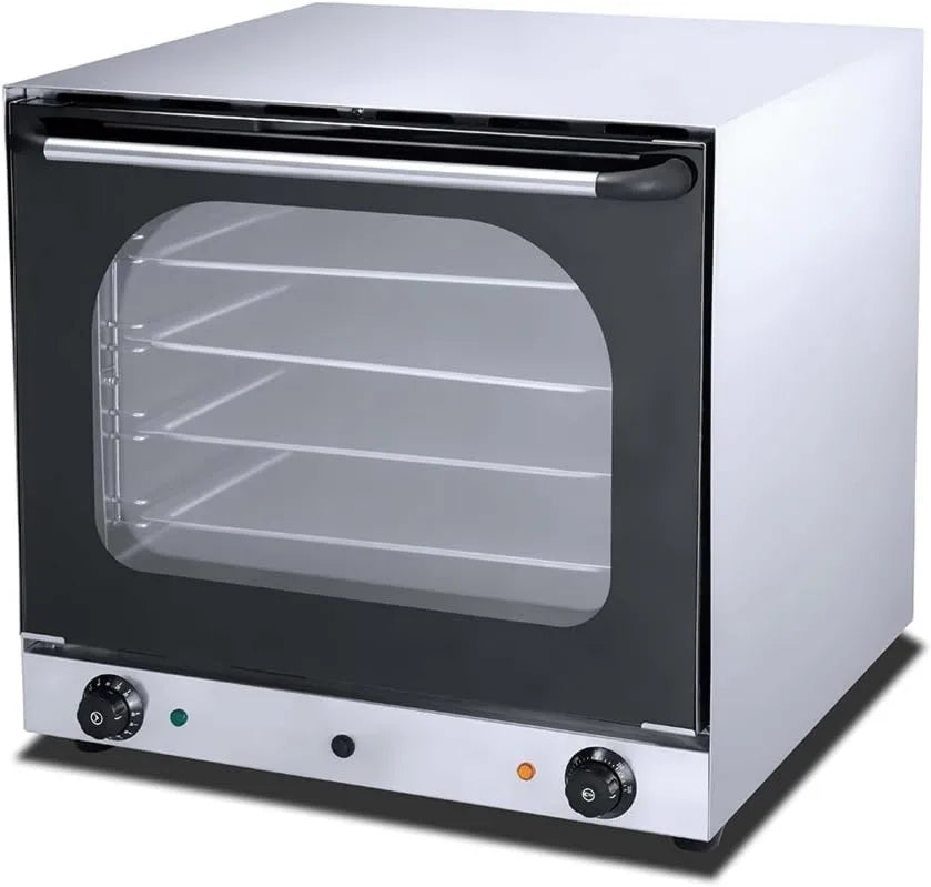 Générique, Piec elektryczny, profesjonalny piec do pieczenia - 300°C - Podwójne wentylacja - Monofilizowane - Kompaktowe - Stal nierdzewna, 300°C