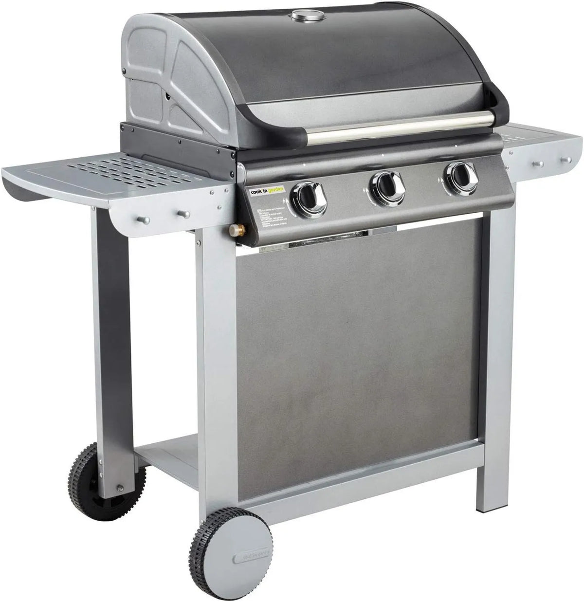 Grill gazowy, 10,5kW, 3 palniki, funkcja grilla, Cook'in Garden Fiesta grill gazowy 3-3 palniki z termometrem 10,5kW