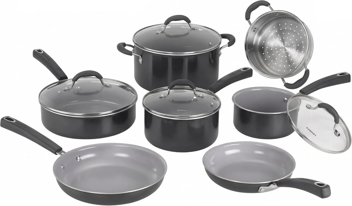CUISINART, Elektryczny grzejnik, Kitchenart ® Ceramica XT Non- stick bateria kuchenna, Tytanu non- stick ceramiczne, 11 sztuk, PFS-free