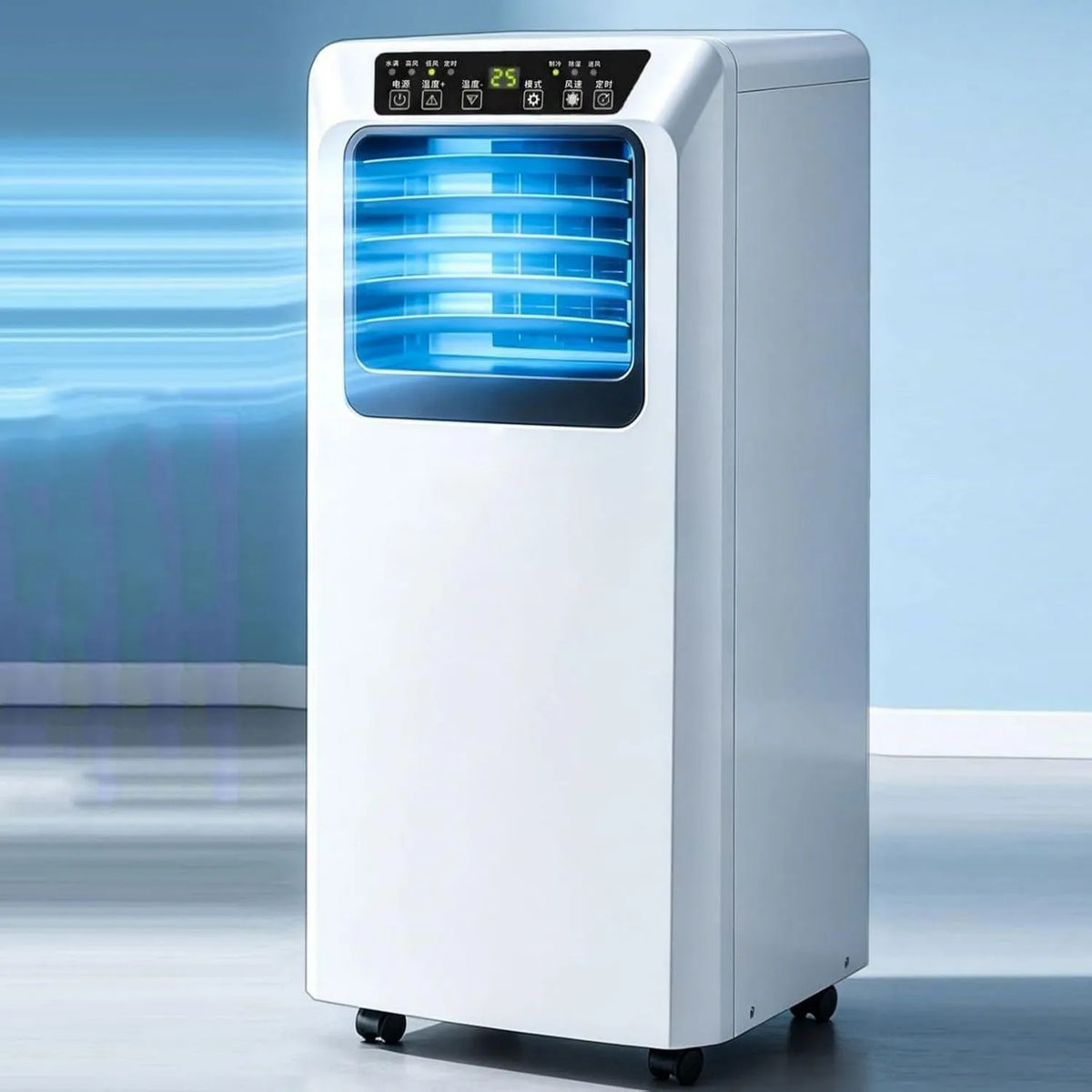 HUANQIN klimatyzator przenośny, 24- godzinna 3- in-1 Klimatyzator, licznik, cisza, styl 2 3 w 1