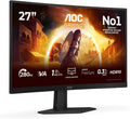 AOC monitor komputerowy, Monitor C27 G4ZXE, 27 cali, 1920 × 1080, 1 ms, 280 Hz, konfiguracja gier, HDR, VA płyty, HDMI, ekran PC, czarny, HDR10, 1ms GtG, 0 DP 1x 1