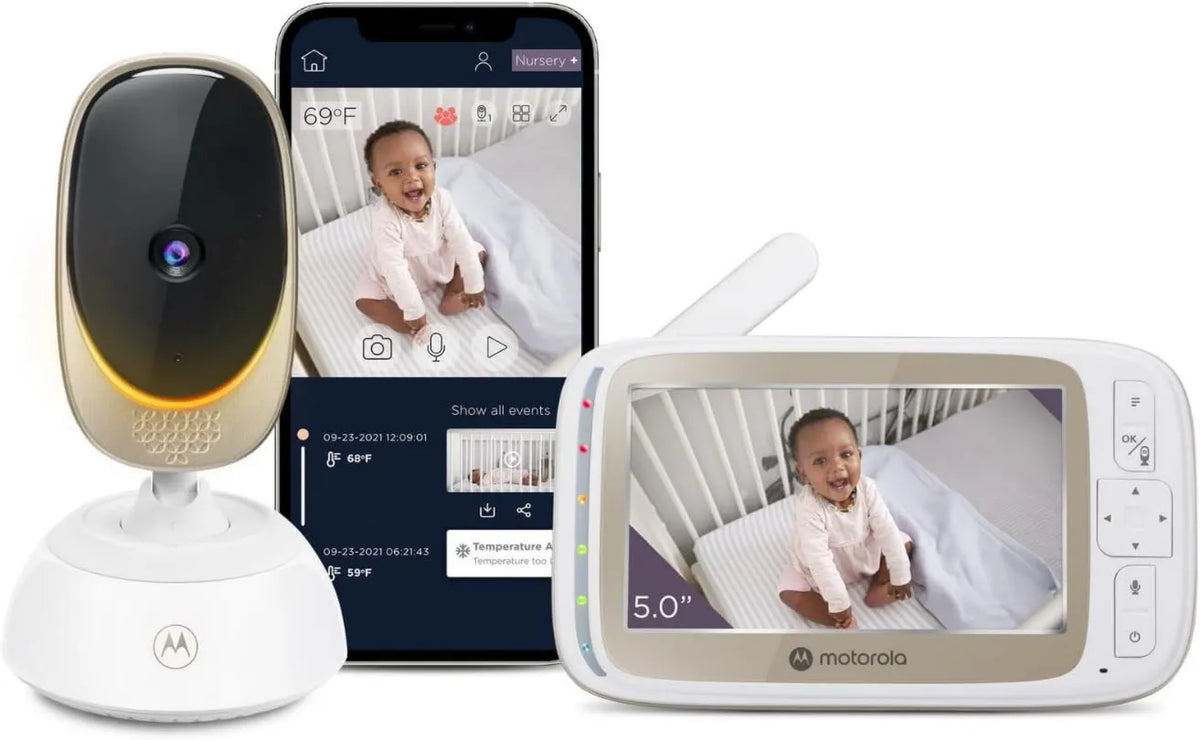 Motorola Nursery, Dwukierunkowy / Captor, Babyphone, Monitor wideo dla dzieci, WiFi, Biały