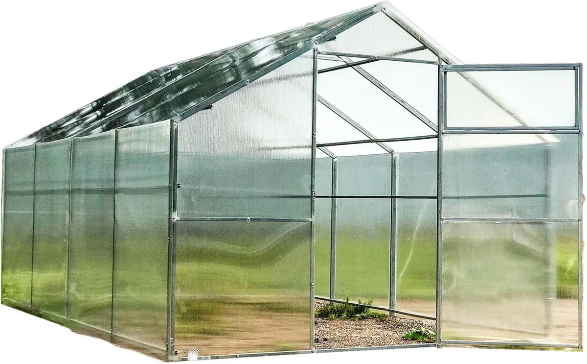 Szklarnia z poliwęglanu 6mm 3x4m stalowe profile 20x40mm Lun Fix 2025 domek ogrodowy UV montaż bez fundamentu ocynkowana konstrukcja kotwy 50cm