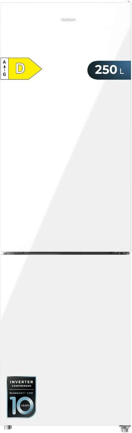 Cecotec lodówka, 250 l, 55 cm, 180 x 55 cm, No Frost, technologia No Frost, silnik inwerterowy, klasa energetyczna D, Multi Air Flow