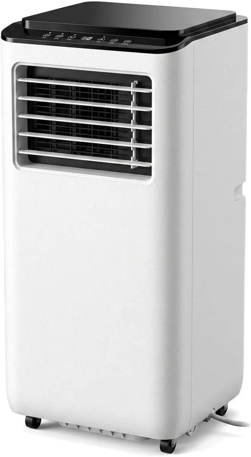 HUANQIN klimatyzator przenośny, Klimatyzator 24h, licznik, 12.000 BTU, 2 prędkości, 14000 BTU z zestawem instalacyjnym, Niska konsumpcja, Cyfrowy ekran, Wentylator