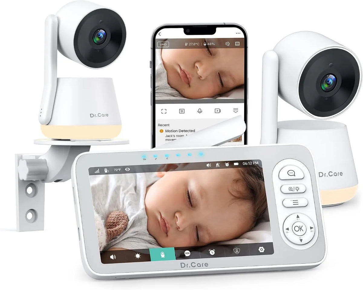 Dr.Care, Babyphone, Monitor wideo dla dzieci, WiFi, Pielęgnacja Kamera dla dzieci WiFi 2K