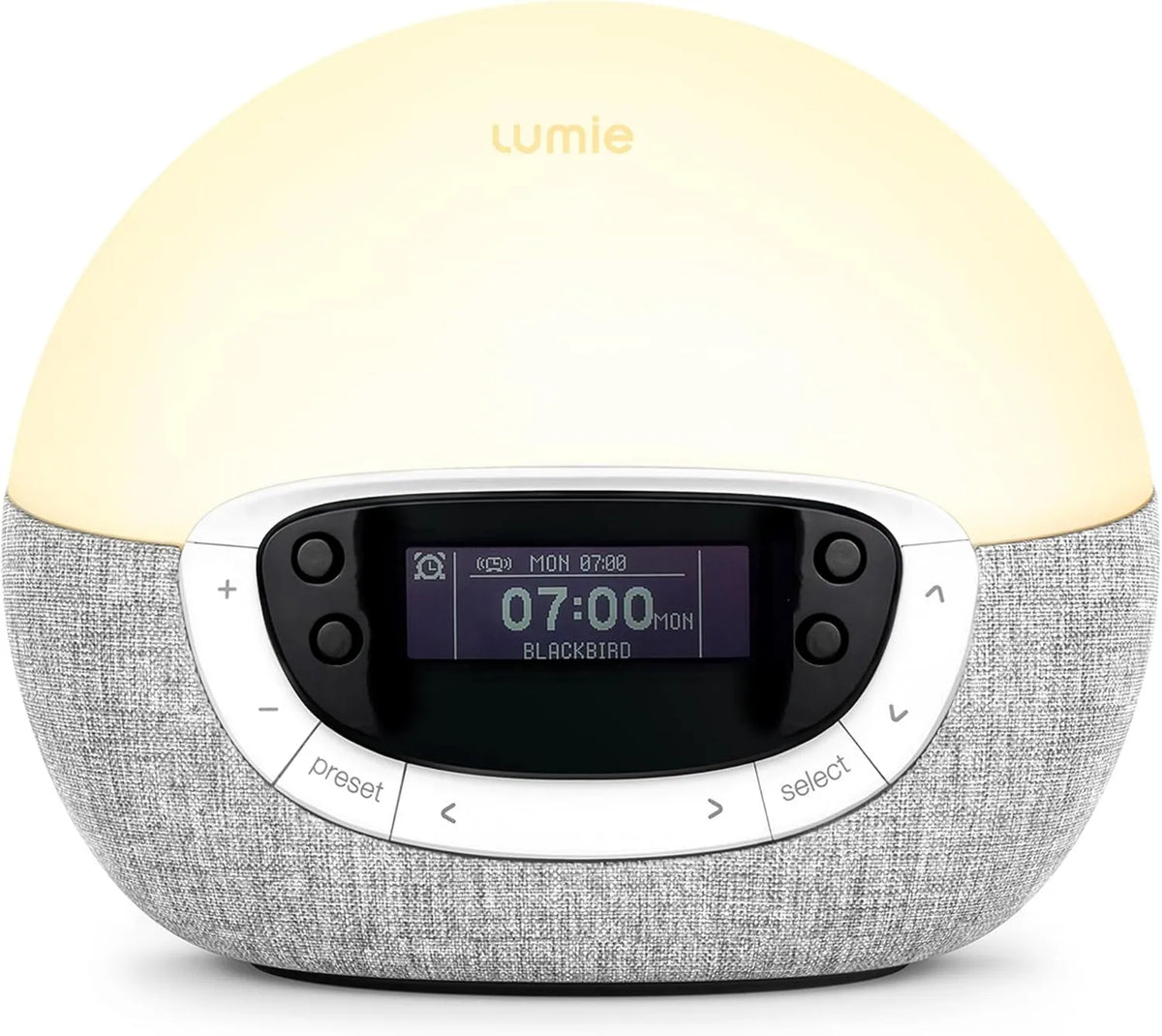 Lumie Bodyclock Shine 300, 90 min, budzik świetlny z radiem, 15 dźwięków i zachód słońca