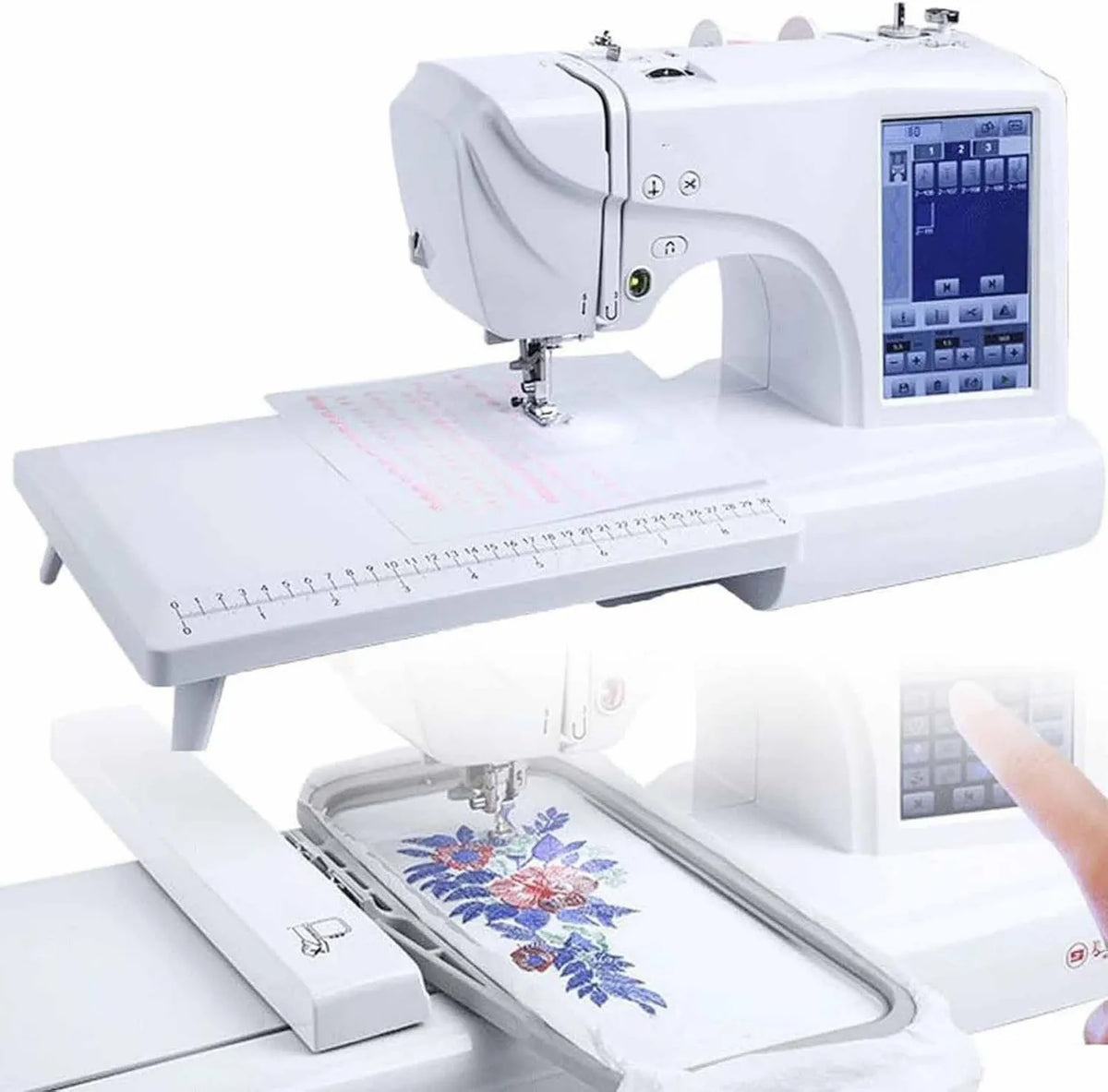 DDZJTPP elektroniczna maszyna do szycia, Maszyna do szycia, elektryczna maszyna do szycia, dotyk, ekran LCD, do dekoracji domu