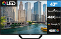 Smart Tech telewizor, Google 43QG06 V2 Smart TV, TV, 4K UHD, QLED, HDR, potrójny tuner DVB- T2, S2, Bluetooth, 2026 DVB-T2