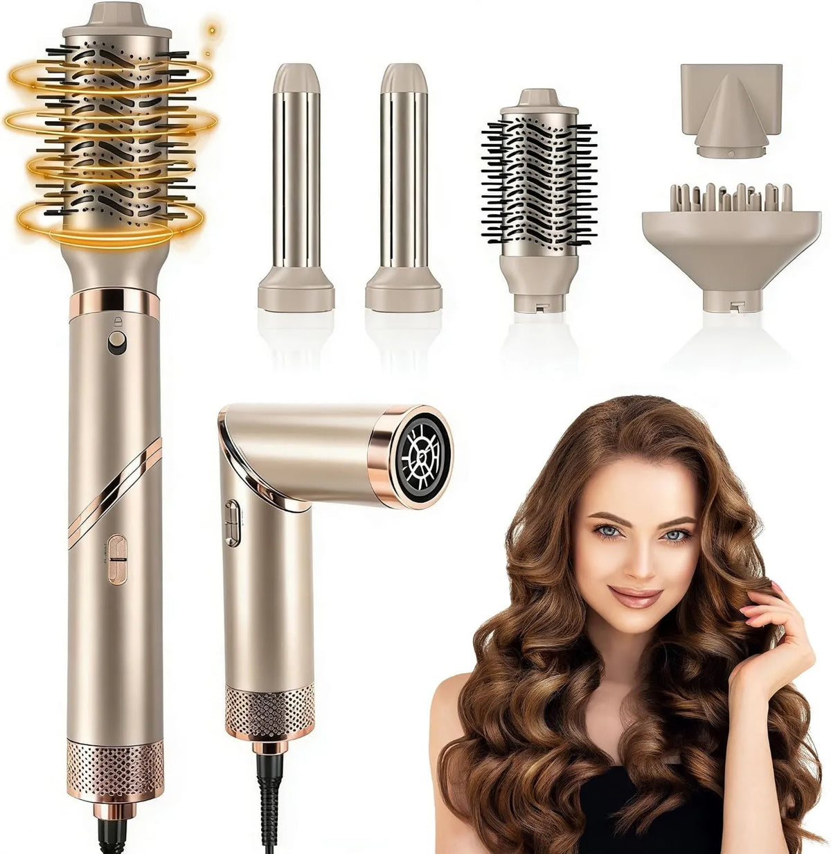 Anluomania, Akcesoria dla urządzenia, 1000 W, szczotka Blowout 5 in 1, Air Styler 1000 W, 3 Temperatury