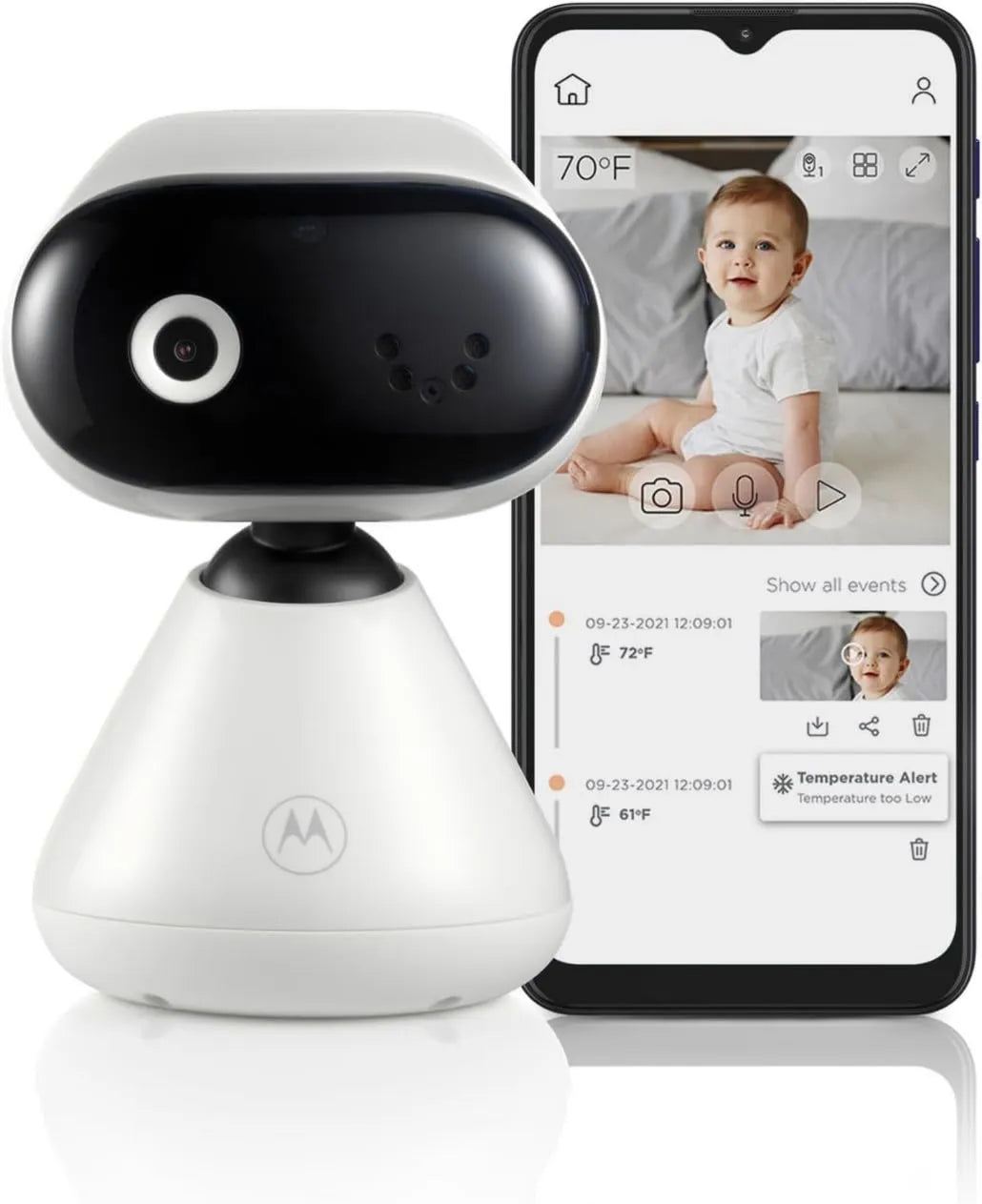 Motorola Nursery, PIP1000 Monitor, Wi-Fi, Motorola Nurniture Surveillance Baby Camera Wi-Fi HD, 24-godzinny monitoring