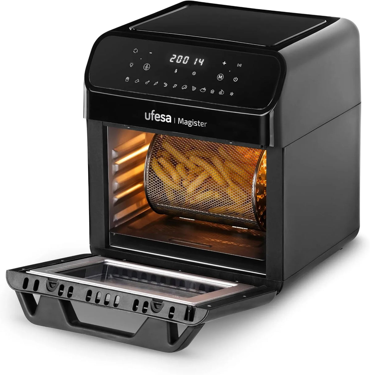 Frytkownica, 1850 W, 12 programów, timer, Ufesa Magister bezolejowa frytkownica powietrzna, temperatura 200 stopni, 6 akcesoriów w zestawie