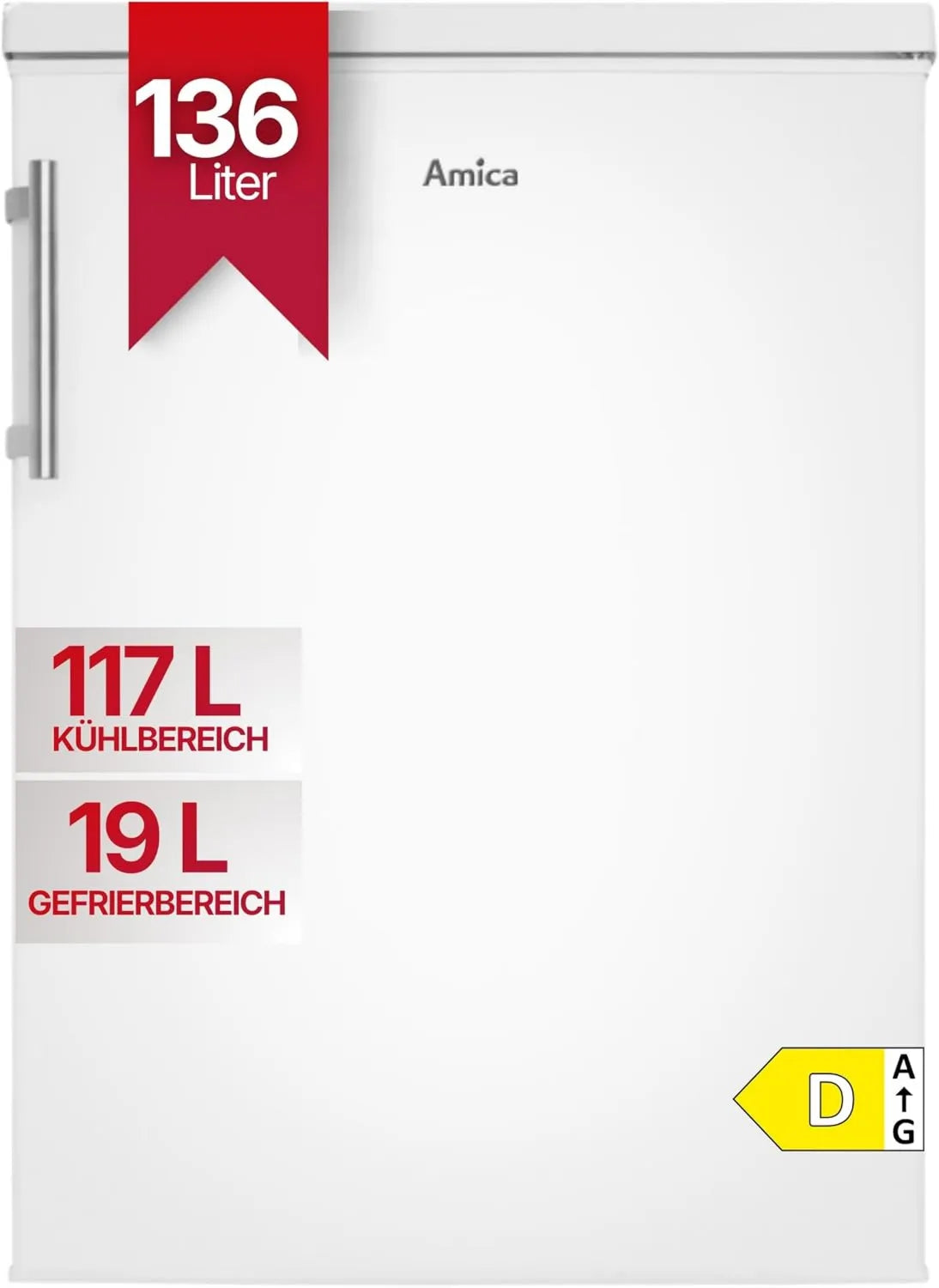 Lodówka, 15915 w, 135 l, Amica KS 15915 W, Lodówka Combi