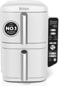 NINJA frytkownica beztłuszczowa, SL400EUWH suszarka na gorące powietrze, 9.5 l, 6 programów, grill, biały, 2 siatki, 4 poziomów gotowania, 2 szuflady, 8 porcji, 6 Funkcje