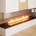 ZHNANDAMAI kominek elektryczny, Telecom, Elektryczny kominek z realistycznym płomieniem atomowym, Kominek D- Vapour, 3D Water, Ultra- Fin 3 mm Panel, Ustawienie kolorów płomienia, Stal